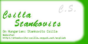 csilla stankovits business card
